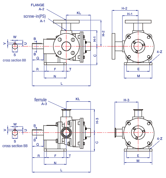 V(VC)-40NP, R(VC)-40WP, V(VC)-50P, V(VC)-65P, V(VC)-80P