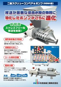 コンベア一体型二軸スクリューポンプSQWA型